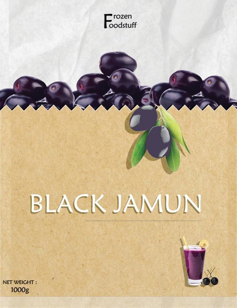 A Grade Frozen Foodstuff Black Jamun, Packaging Size: 1000g