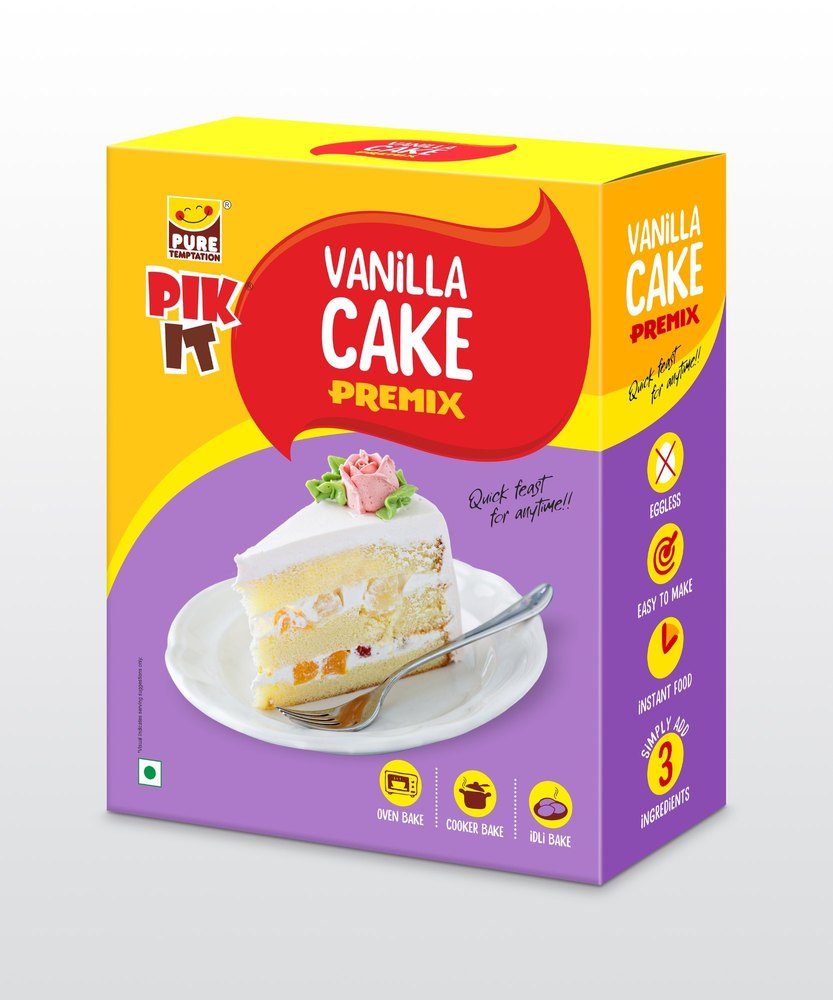 White PURE TEMPTATION PIK IT EGG LESS CAKE PREMIX VANILLA, Powder, Packaging Size: 5 KG