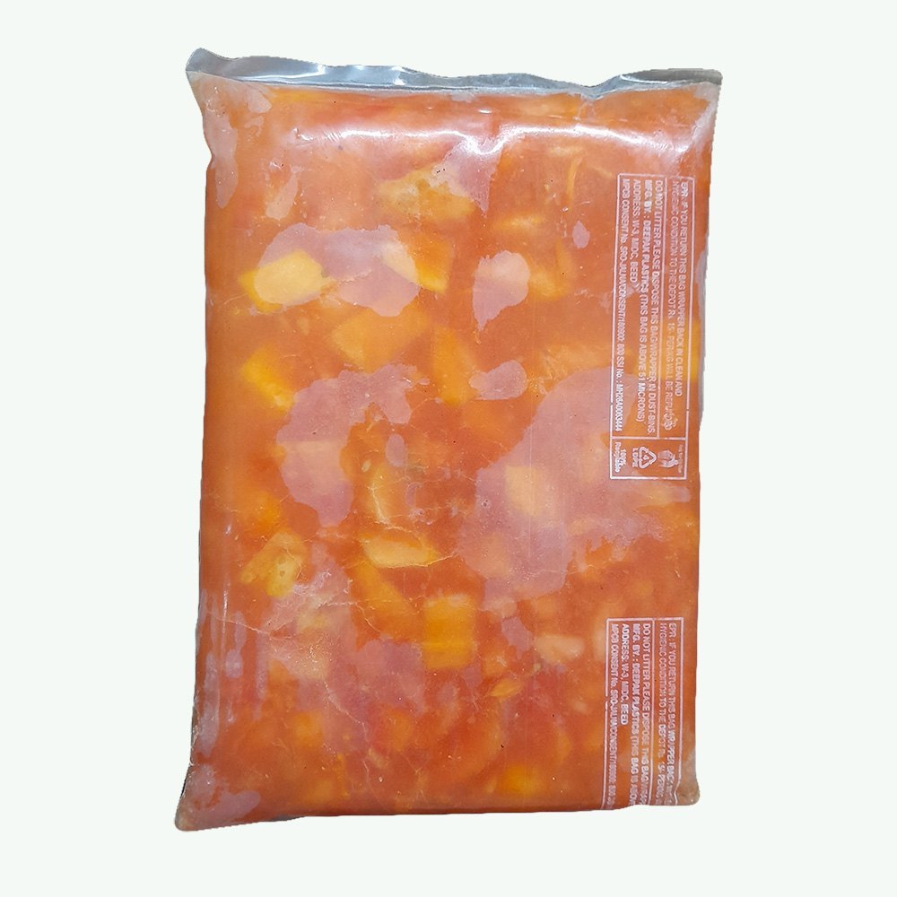 Orange Red Papaya Pure Pulp, Packaging Type: Packet, Packaging Size: 1kg