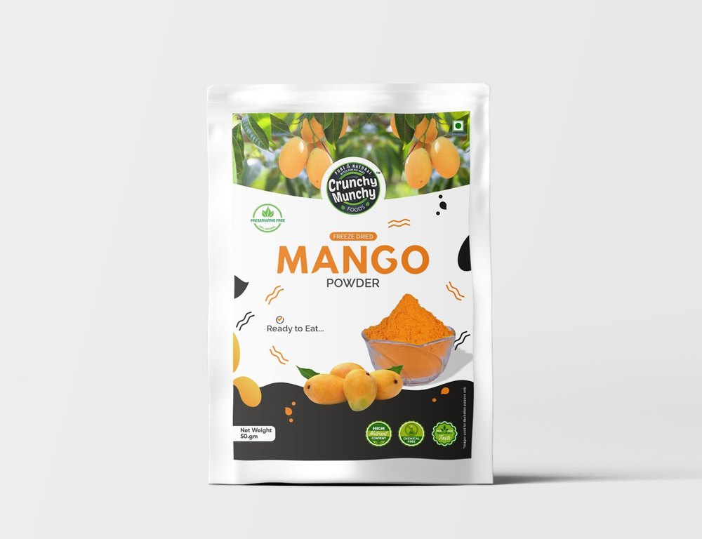 crunchy munchy natural Freeze Dried Mango Powder, Packet