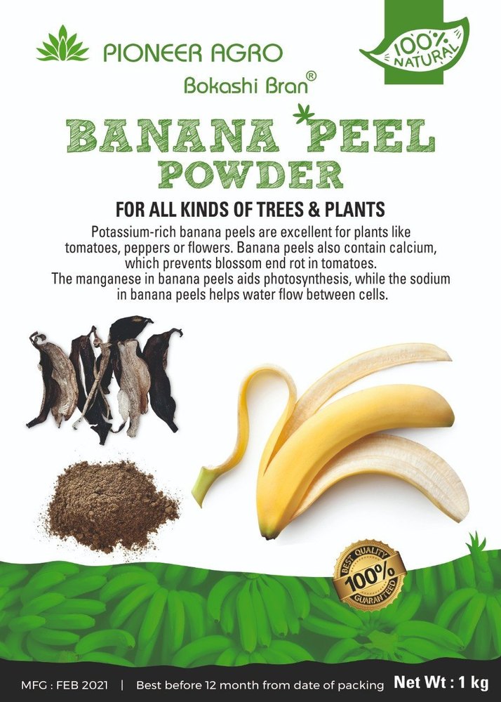 BokashiBran Brown Banana Peel Powder, Pouch