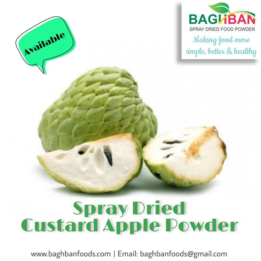 Baghban Foods white Custard Apple Powder, Plastic Bag