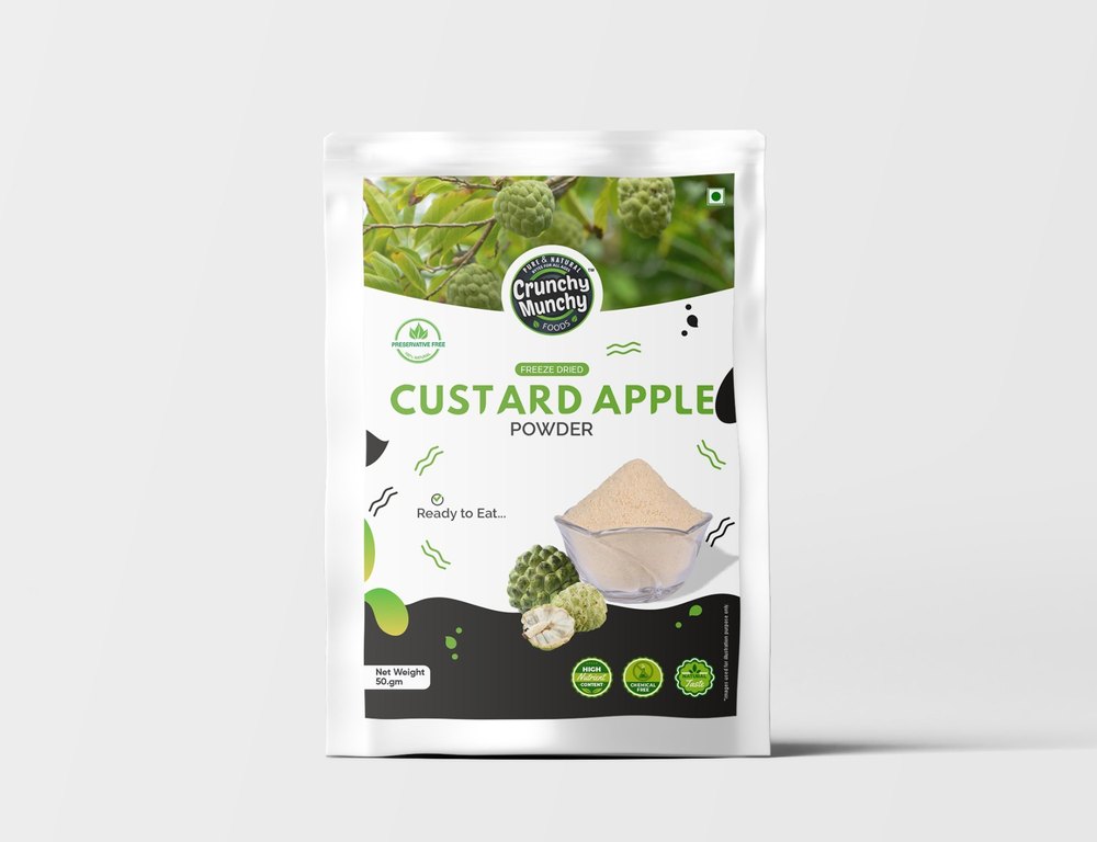 crunchy munchy natural Freeze Dried Custrard Apple Powder, Packet