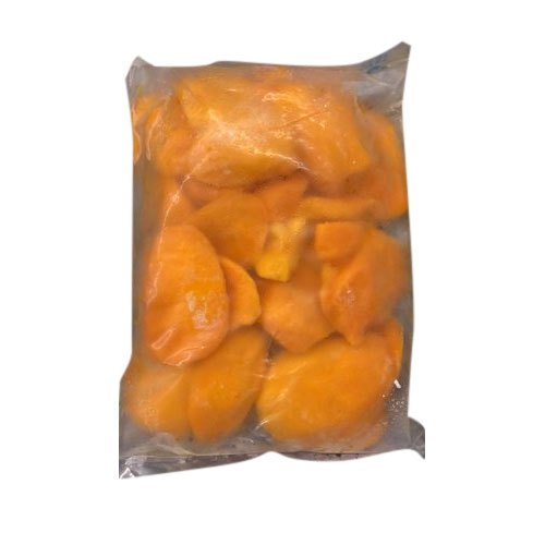 Yellow Agrophonics Frozen Alphonso Mango Slices, Packaging Size: 1 Kg, Packaging Type: Packet