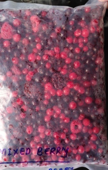 Raspberry Frozen Mixed Berries, Packaging Type: Packet, Iqf Technology