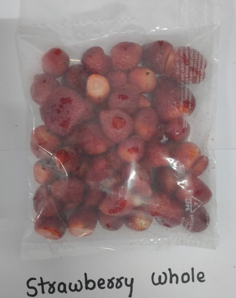 Natural Ananda Frozen Strawberry Whole, Packaging Type: Packet, Blast Freezing