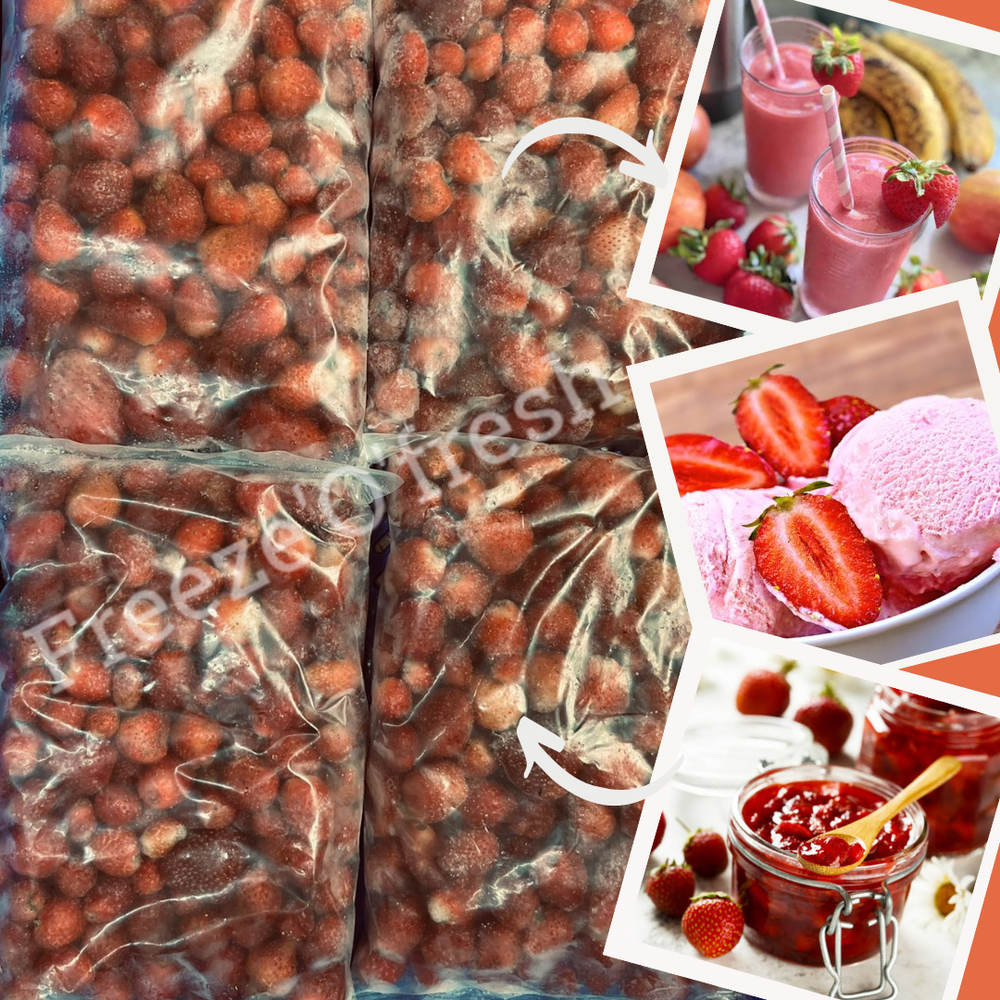 Natural Frozen Whole Strawberry, Packaging Size: 1 Kg, Packaging Type: Packet