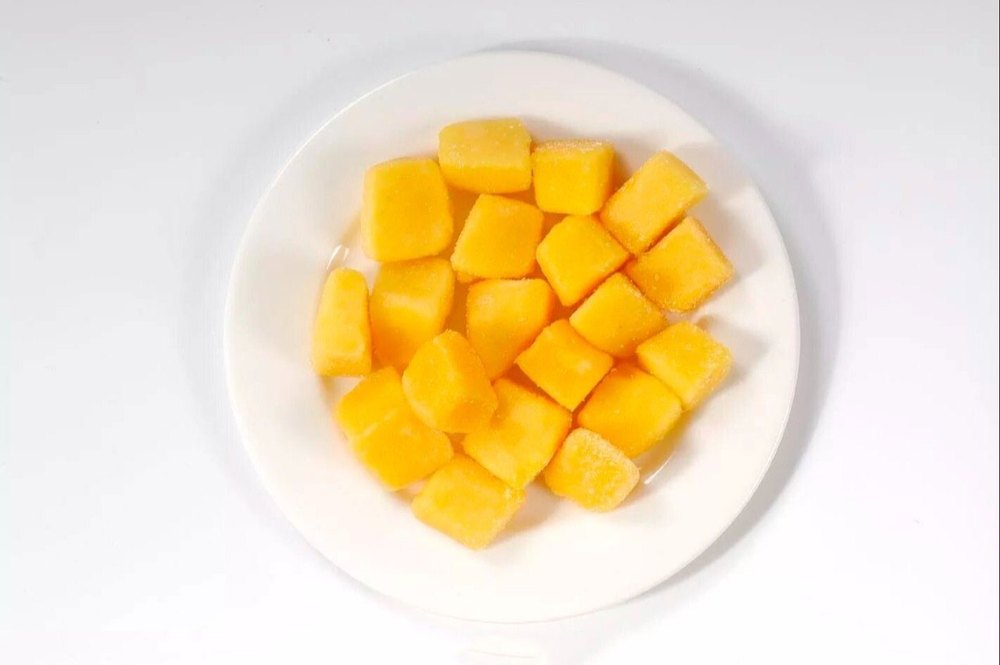 Yellow Frozen Totapuri Mango Dices, Loose