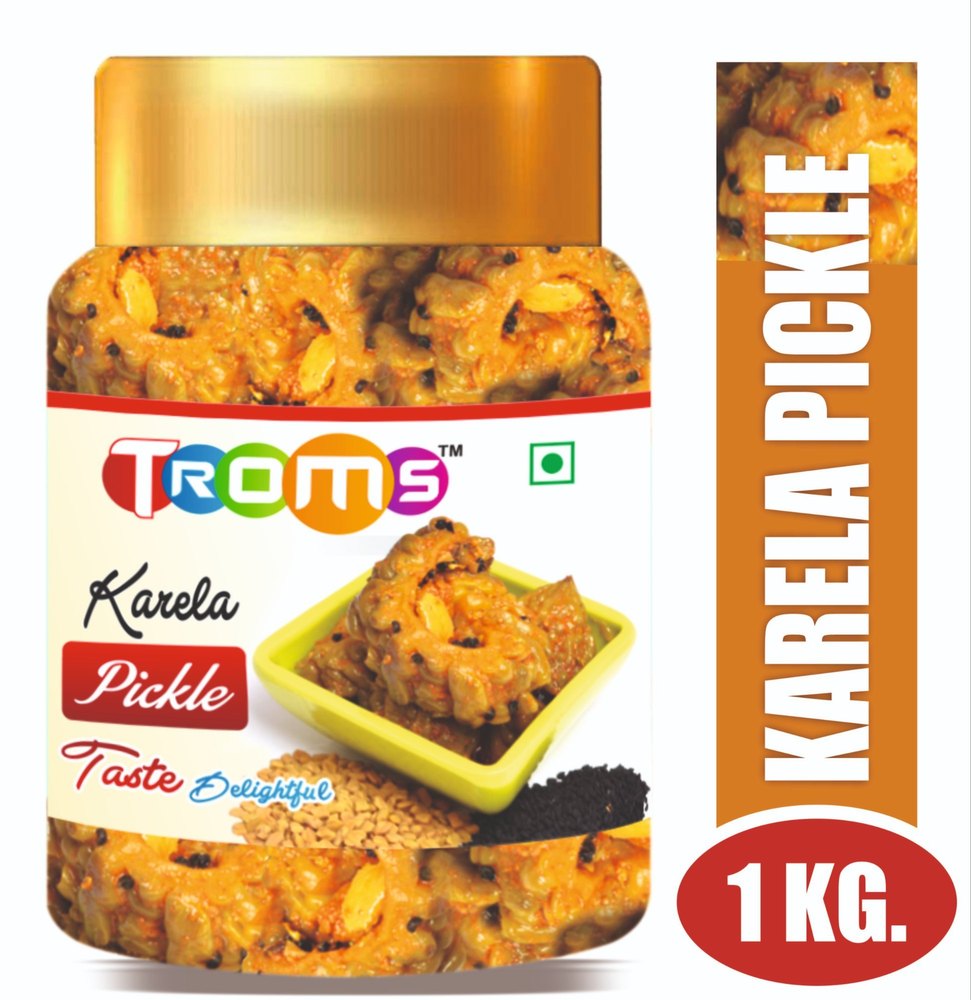 Troms Spicy 1 Kg Bitter Gourd Pickle, Packaging Type: Pet Jar