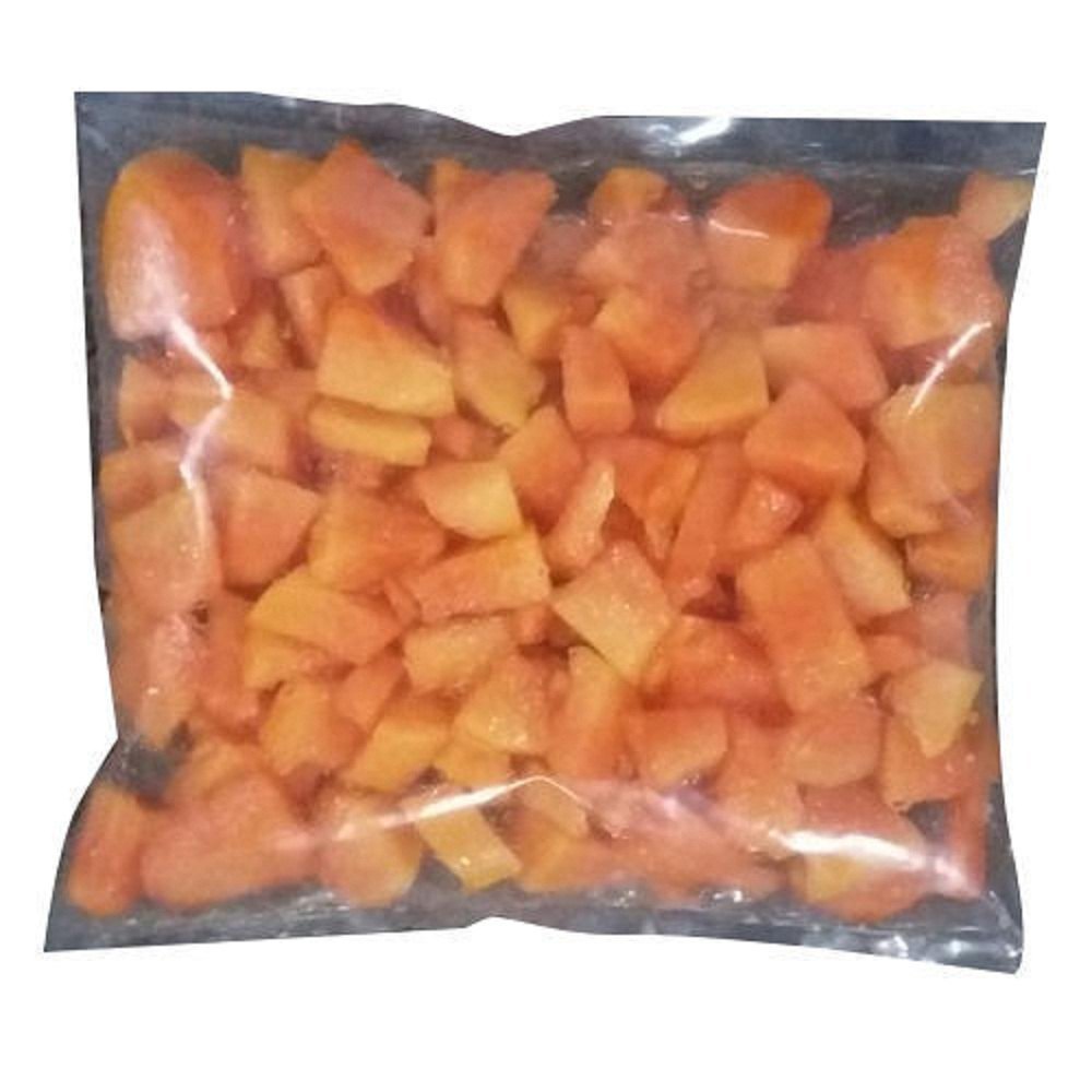 Natural Frozen Papaya Slices, Packaging Type: Packet, Deep Freezing