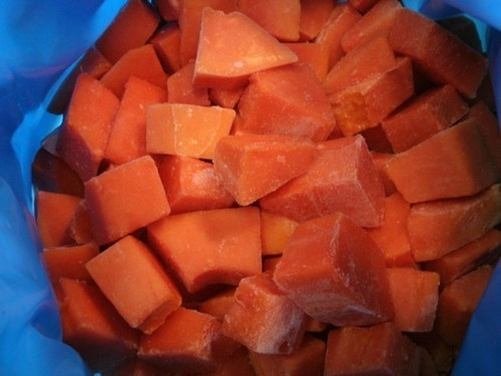 Frozen Berries Natural Red Papaya Dice, Packaging Size: 10 Kgs, Packaging Type: Corrugated Boxes