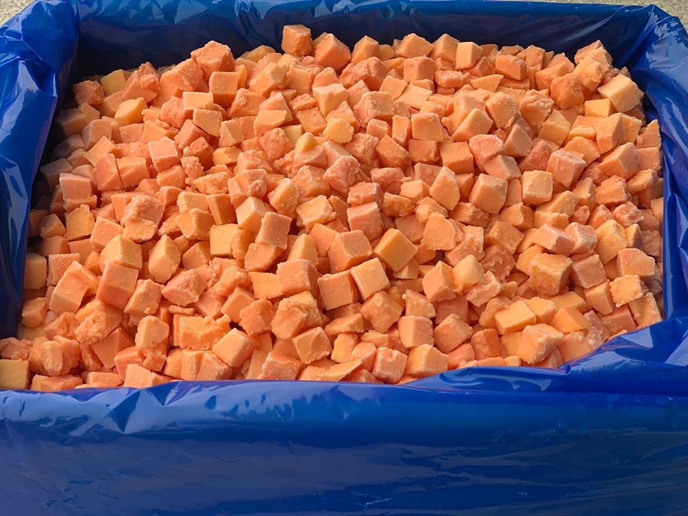 Frozen Papaya Dices, Packaging Type: Loose, Iqf