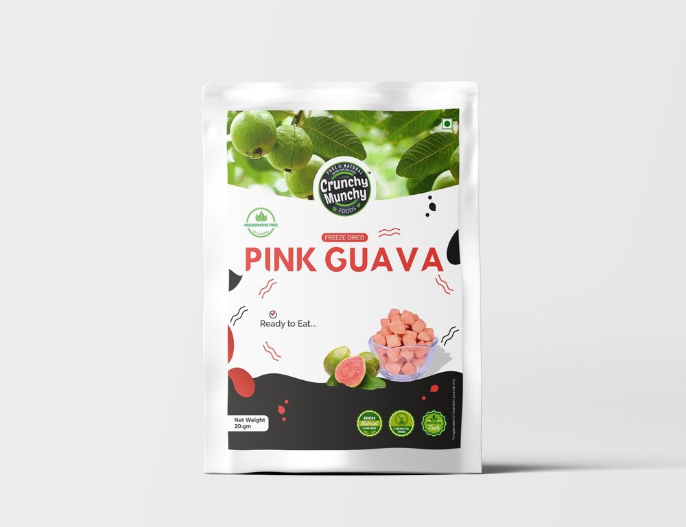 Cubes And Powder Freeze Dried Pink Guava Pops, Packet, Packaging Size: 20 g