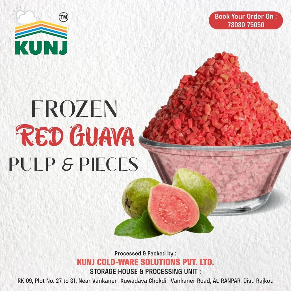 Natural A Grade Frozen Red Guava, Packaging Type: Loose