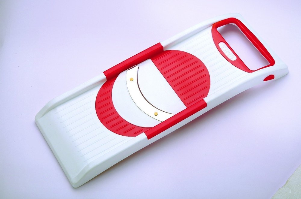 Red And White Plastic and SS Vegetable Slicer, For Kitchen