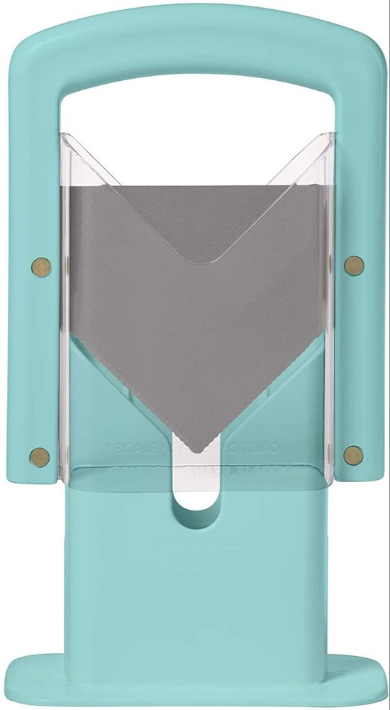 Stainless Steel Guillotine Slicer, 9.25-Inch, Aqua Sky