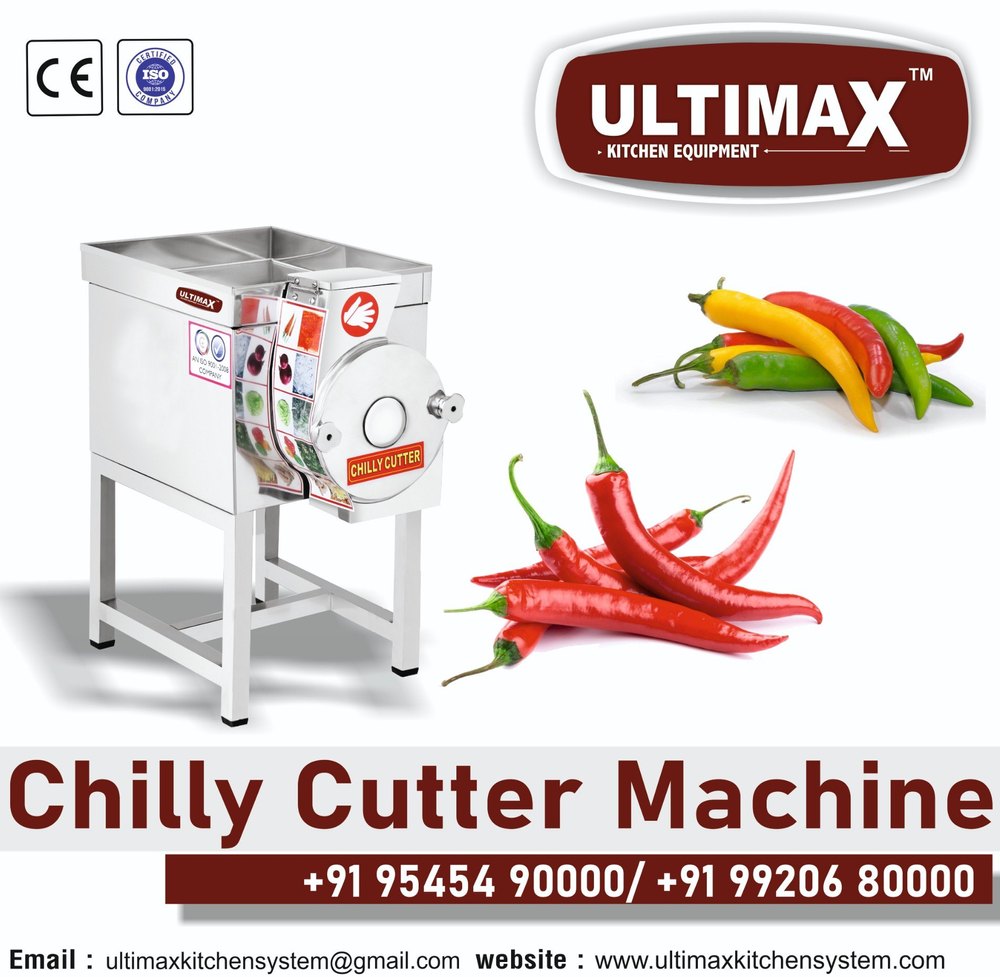 Automatic 1 Hp Chilly Cutter Machine, 30 Kg/Hour