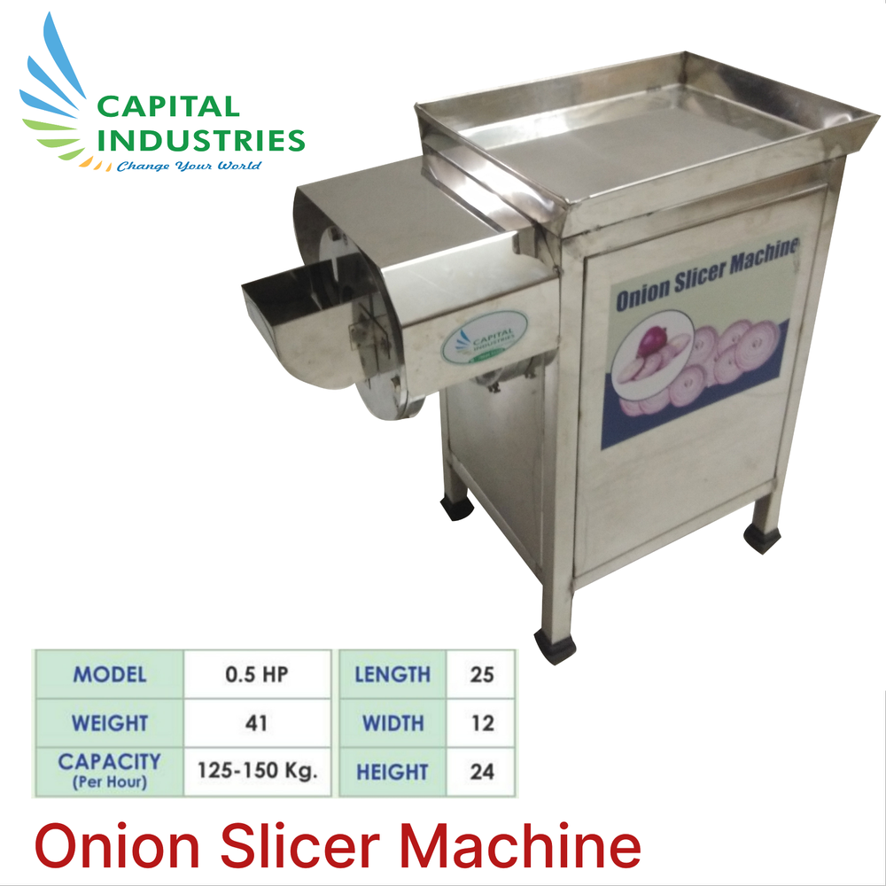 Capital Industries Stainless Steel Onion Chopping Machine, 55 Kg