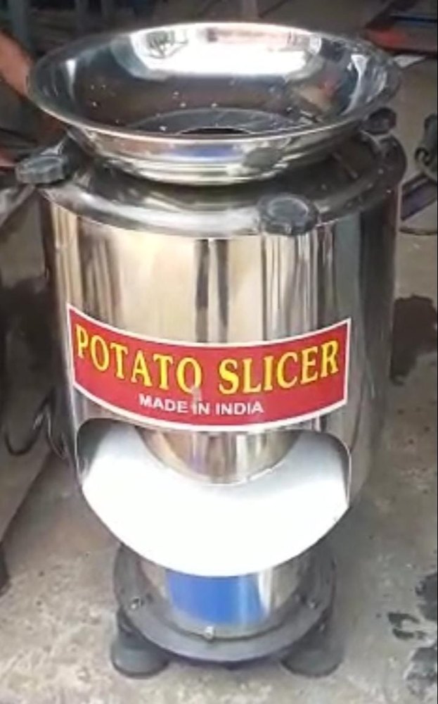 Semi-Automatic Stainless Steel Potato Slicer Chips Machine, 1 HP, Capacity: 300 kg Per Hour