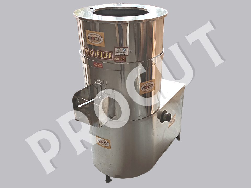 Stainless Steel Potato Peeler Machine (50 Kg), Capacity: 1000-1200 Kg/Hour