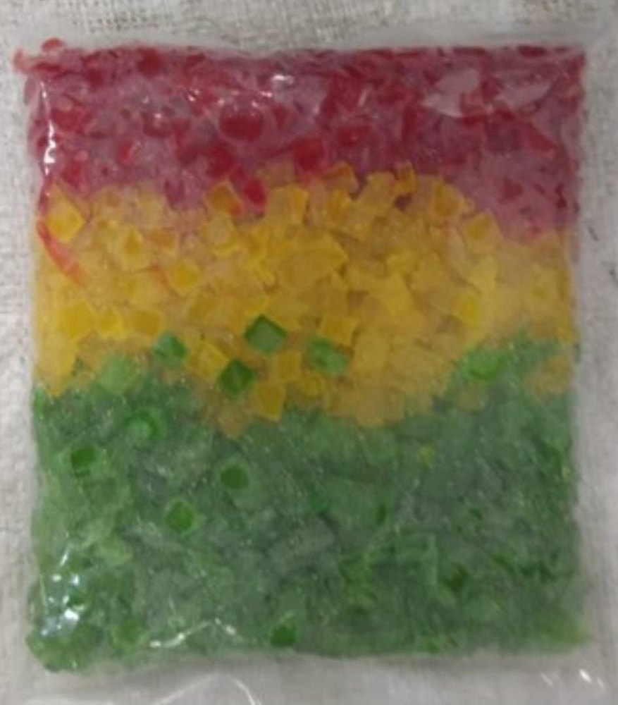 D-tutti fruitti Red/green/yellow Tutti Frutti, Cubes, Packaging Size: 1kg Pouch
