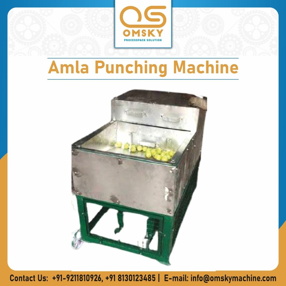 Semi-Automatic Stainless Steel Amla Punching Machine, 100 kg/Hr