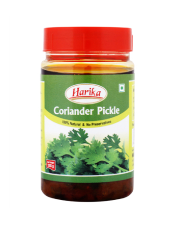 Harika Spicy Coriander Pickle, Packaging Type: Jar, Packaging Size: 350g