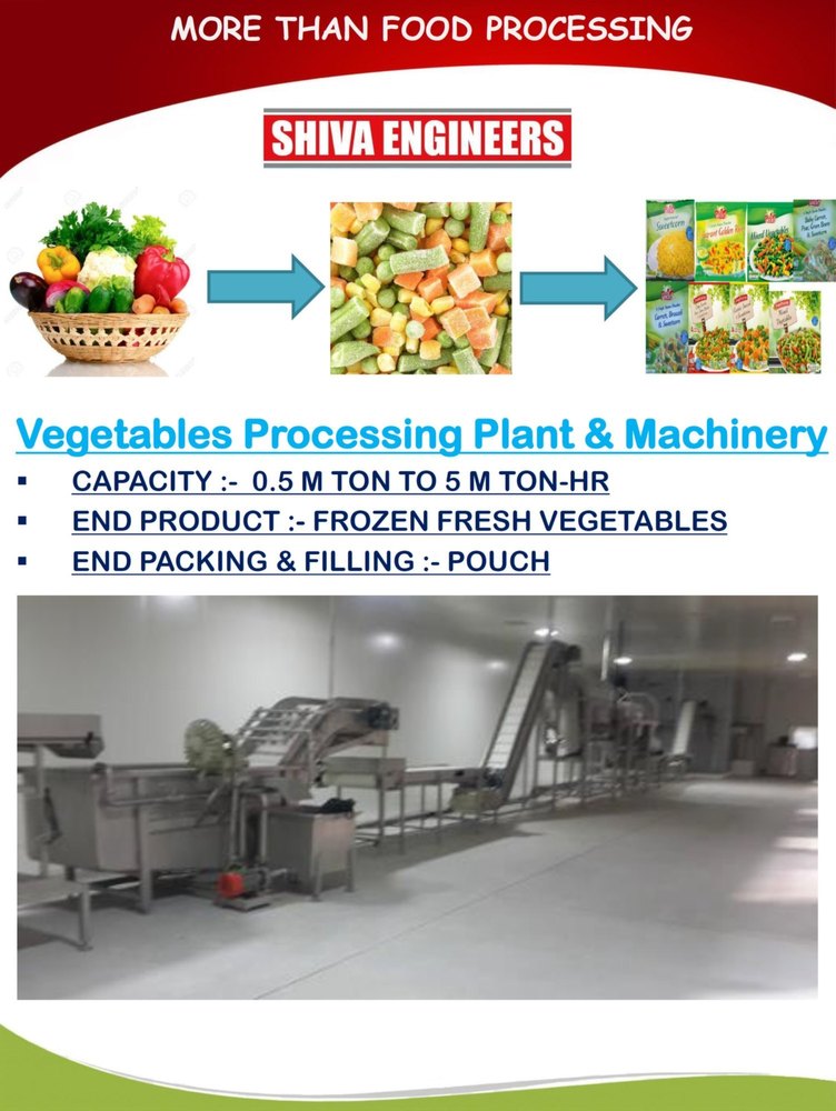 Automatic Frozen Vegetable Processing Plant Machinery