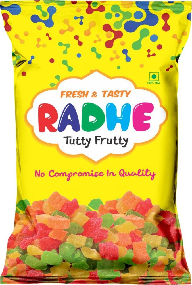 Mix Sweet Fresh and Tasty Radhe Tutti Frutti, For Bakery, Packaging Size: 350 G
