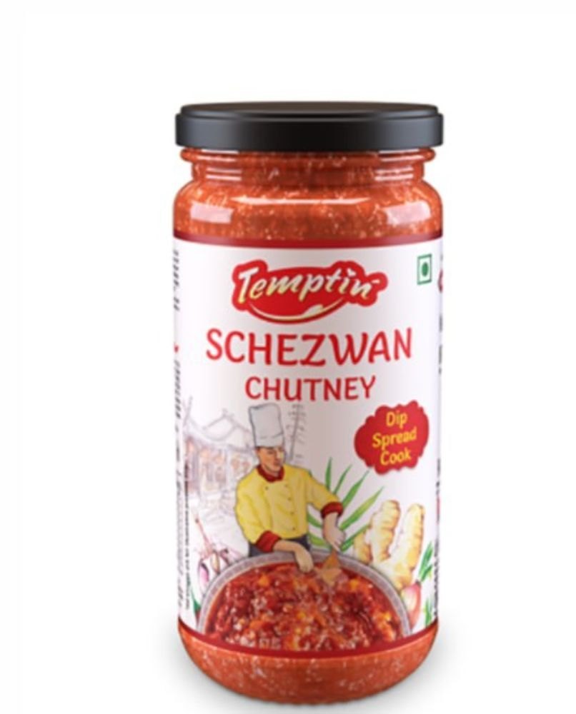 Glass Jar Temptin Schezwan Chutney
