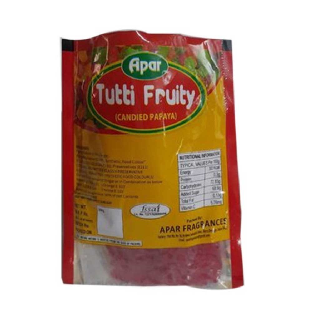 Apar Sweet Tutti Frutti Candied Papaya, For Bakery, Packaging Size: 1 Kg