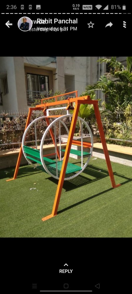 Circular Playground Swing, Seating Capacity: Two Children