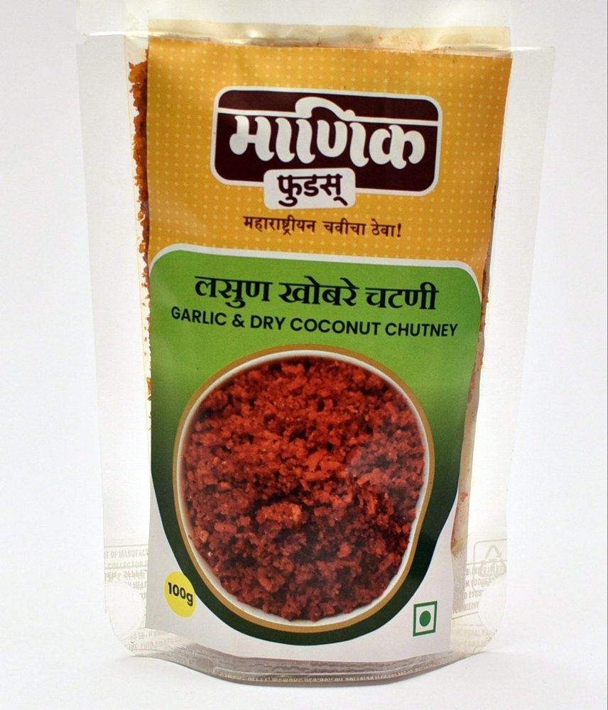Manik Packet Garlic Dry Coconut Chutney, 5.5g