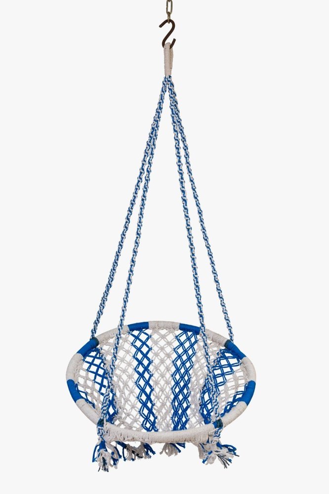 Ecoways Modern Single Seater Hanging Cotton Swing Chair, For Home