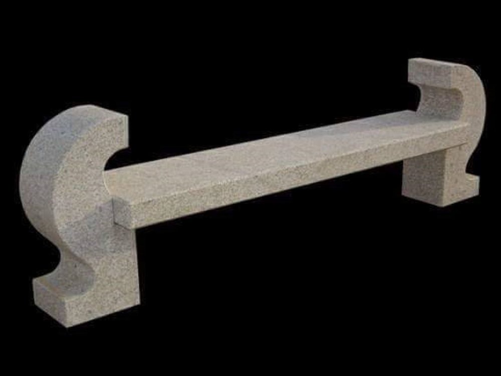 Marble Modern 4 Seater Outdoor Natural Stone Bench, For Sitting, Without Back