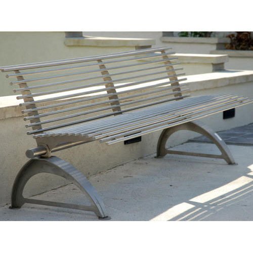 D & G Rectangular Stainless Steel Outdoor Bench