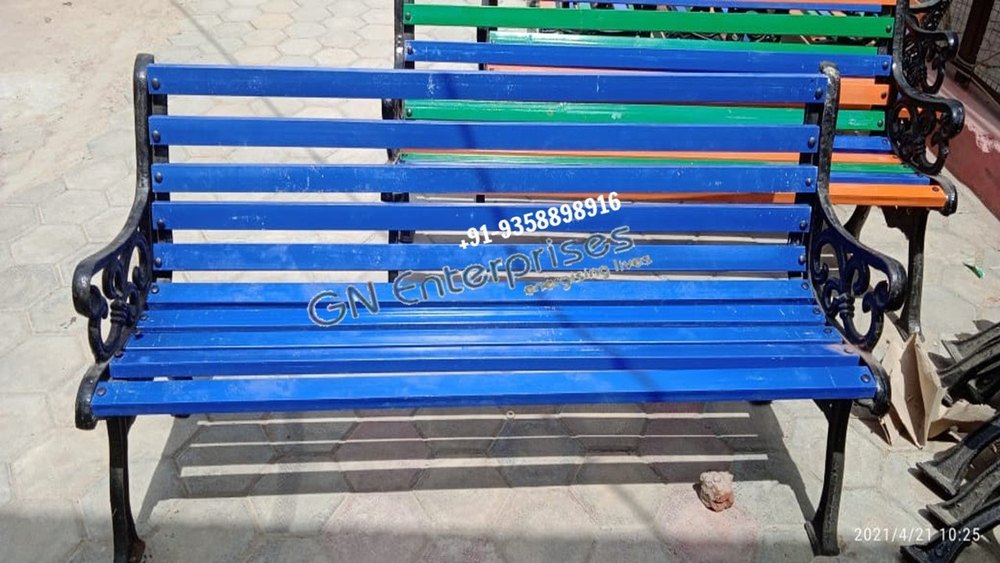 Modern 3 Seater Cast Iron Outdoor Garden Bench
