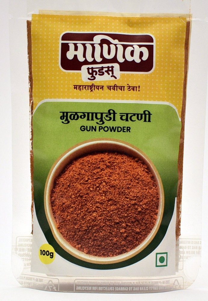Manik Packet Gun Chutney Powder, Packaging Size: 100 g, 5.5g