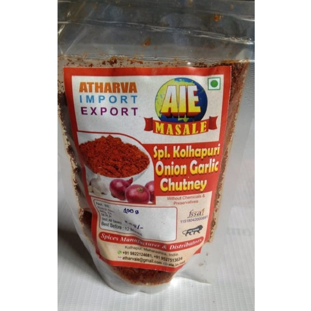 AIE Masale Pouch 100g Special Kolhapuri Onion Garlic Chutney