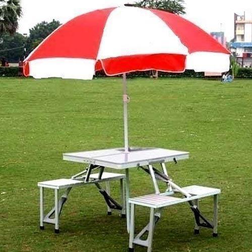 Aluminum Picnic Folding Table With Umbrella
