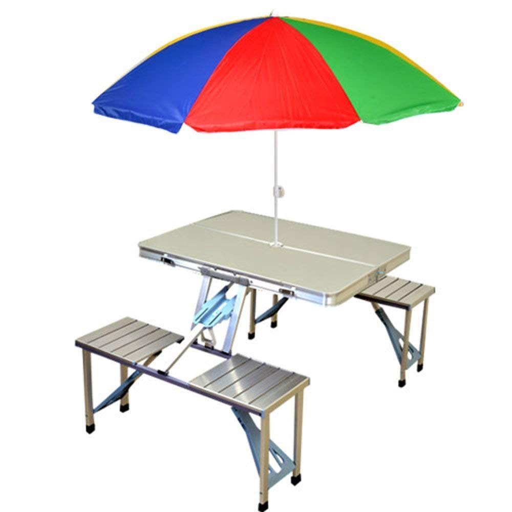 Stainless Steel Folding Picnic Table, Size: 33 3/5x13x4