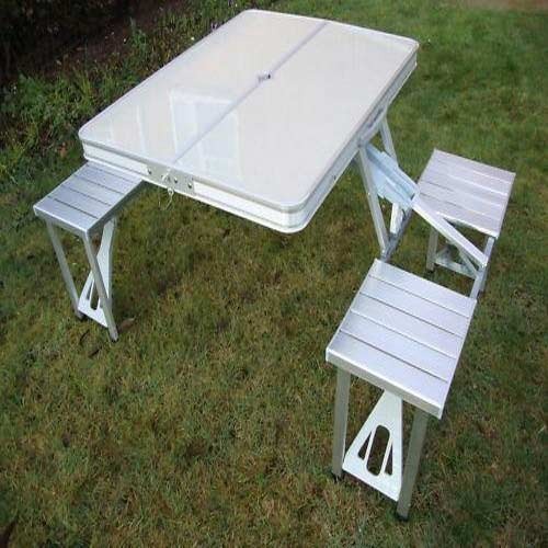 Metal Silver Picnic Table