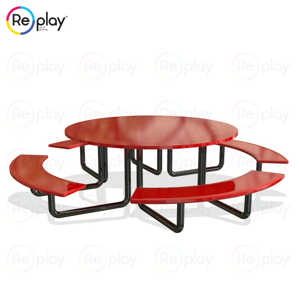 FRP Round Picnic Table, For Garden, Size: H 3 Ft X Dia 6 Ft