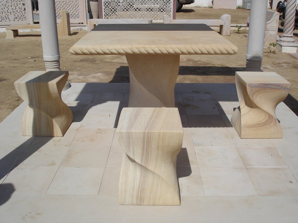 Marble Stone Bench