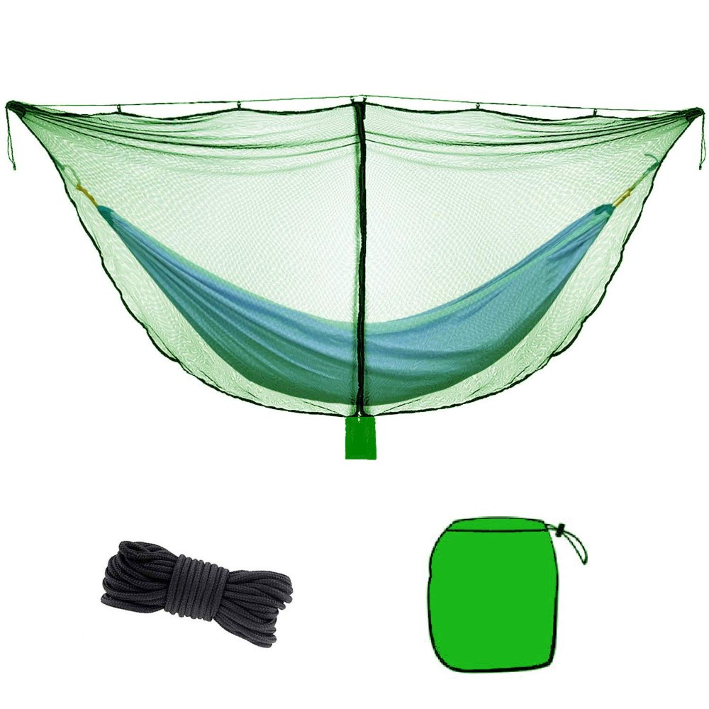 nylon Hanging Camping Hammock With Mosquito Net, Size: 340cm (l)x140cm(w)