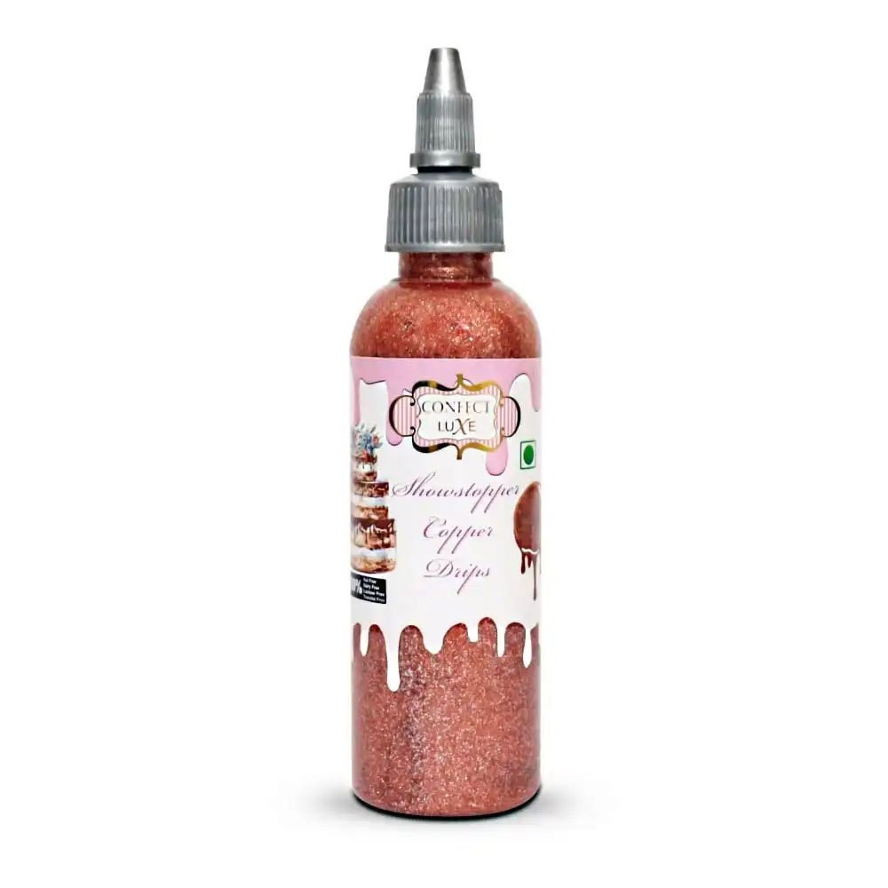 Liquid 110 Gms Confect Showstopper Copper Drips, For Bakery