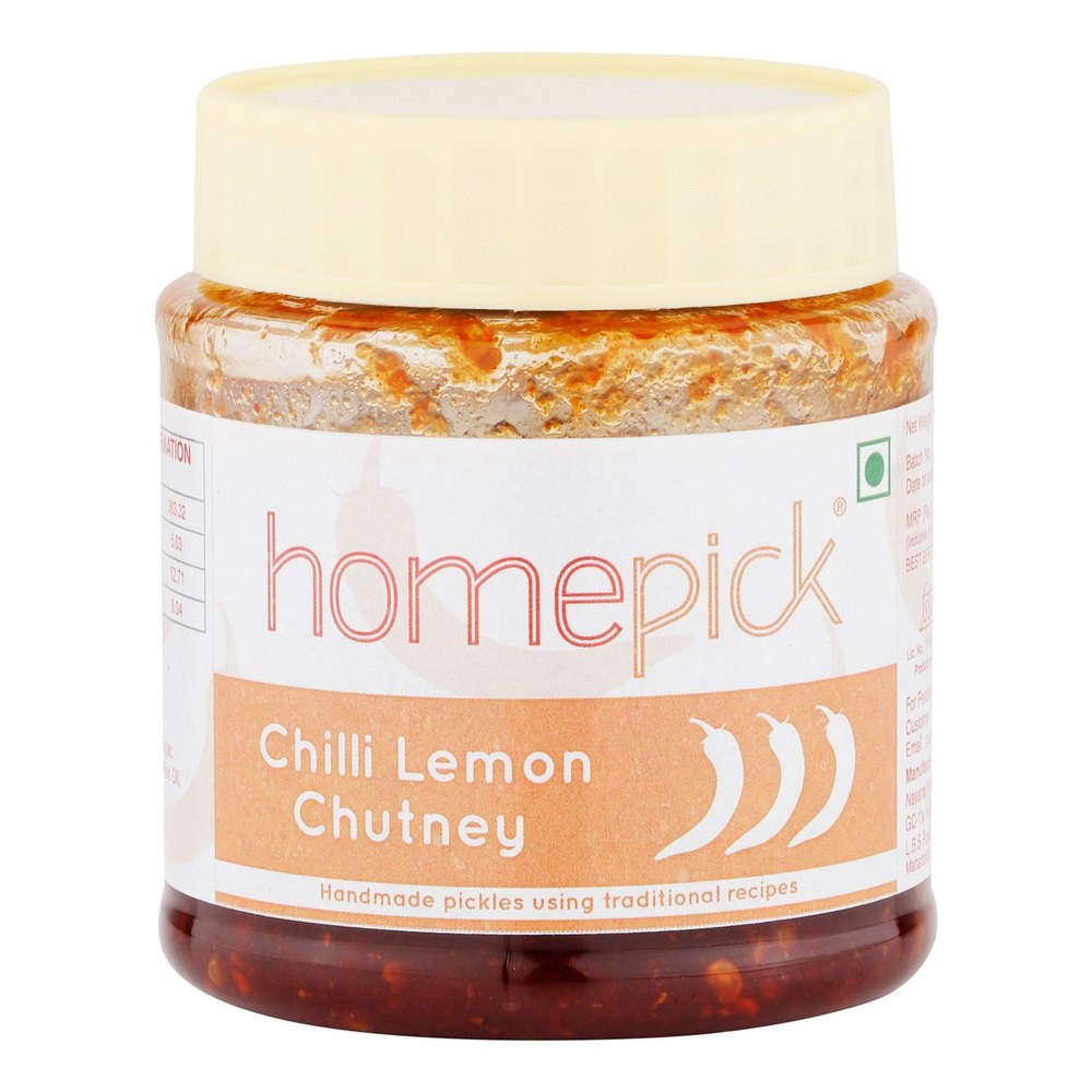 Homepick Pet Jar Chilli Lemon Chutney, Chilly, 250g