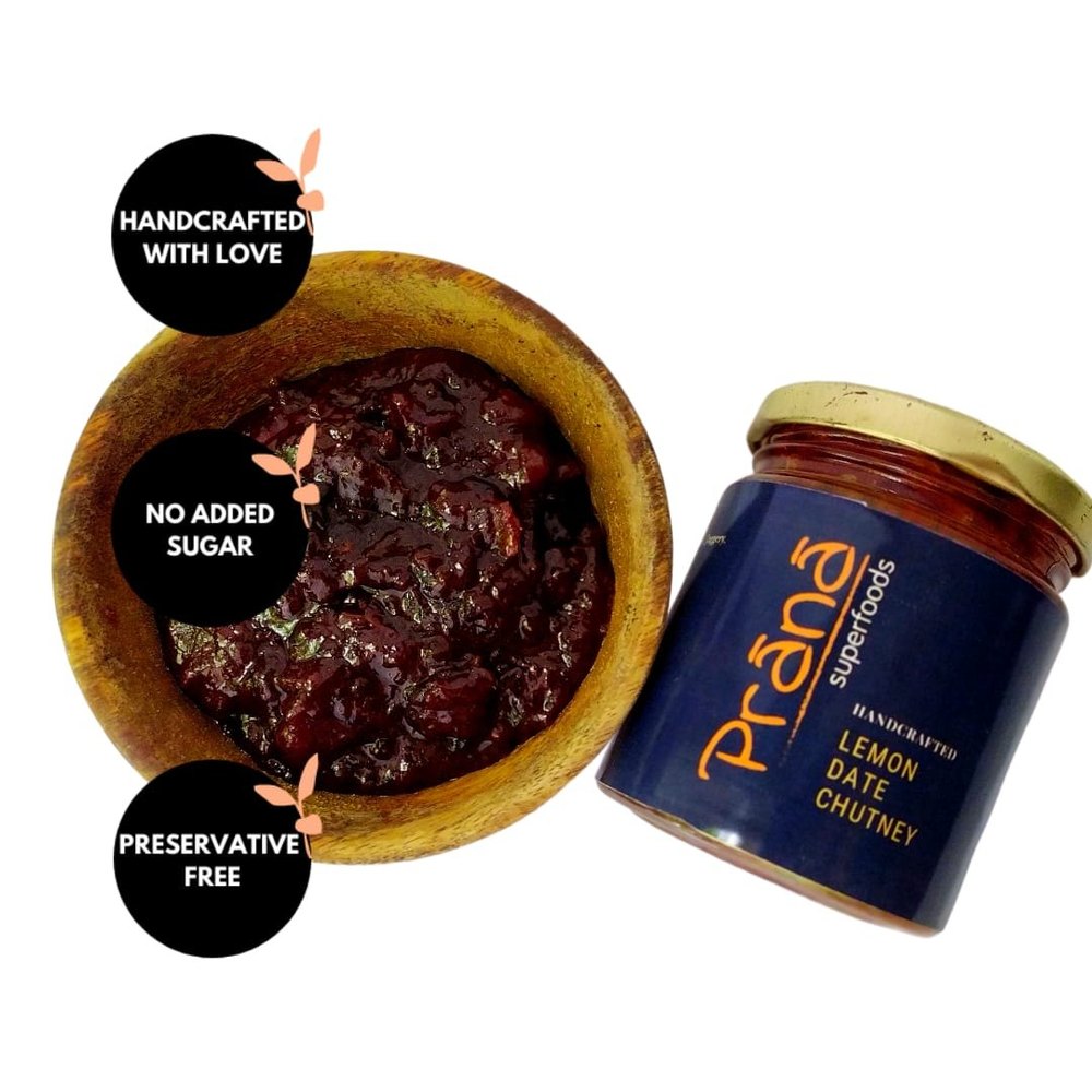 Prana superfoods Lemon & Date Chutney, 200 G