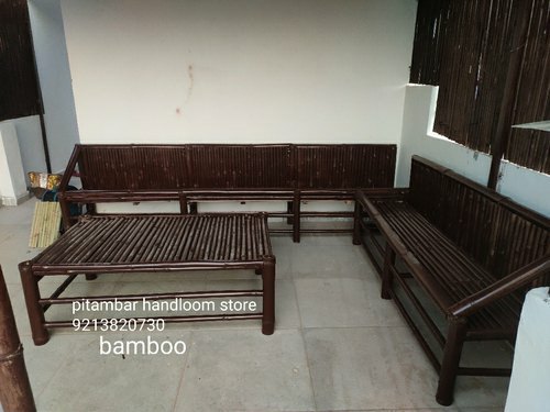 Brown Bamboo Sofa Set