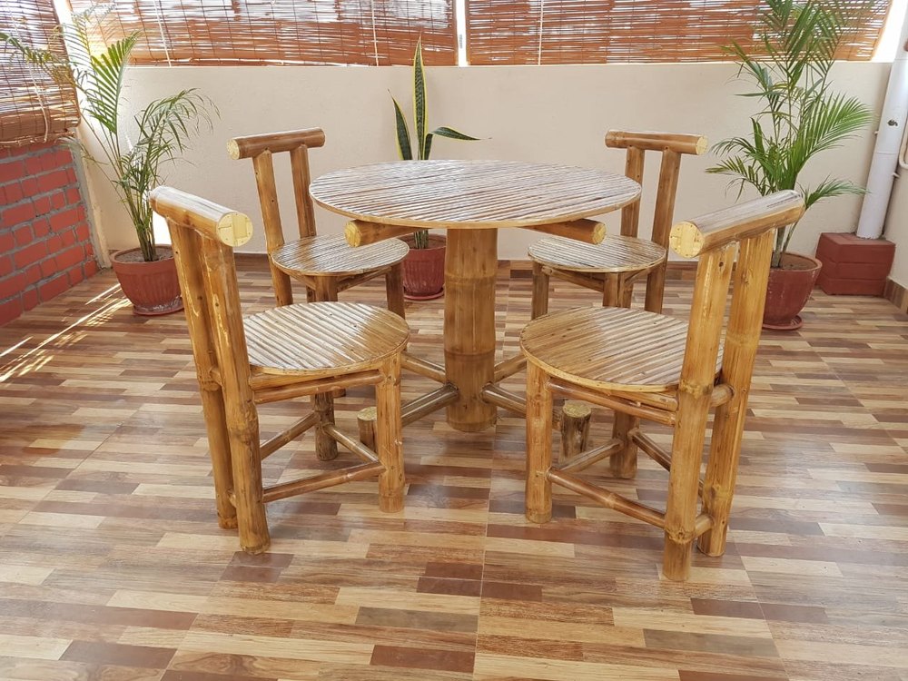 Brown 4 Seater Bamboo Furniture